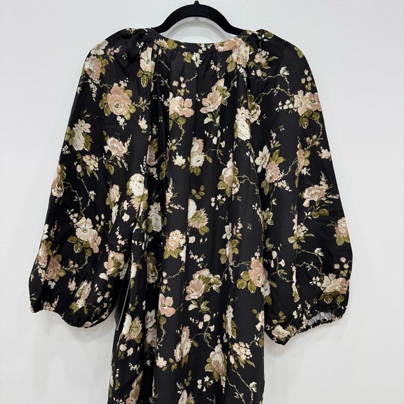 Tuckernuck NEW Midnight Garden Lyles Puff Sleeve Floral Boho Maxi Dress Size XL - Picture 5 of 12